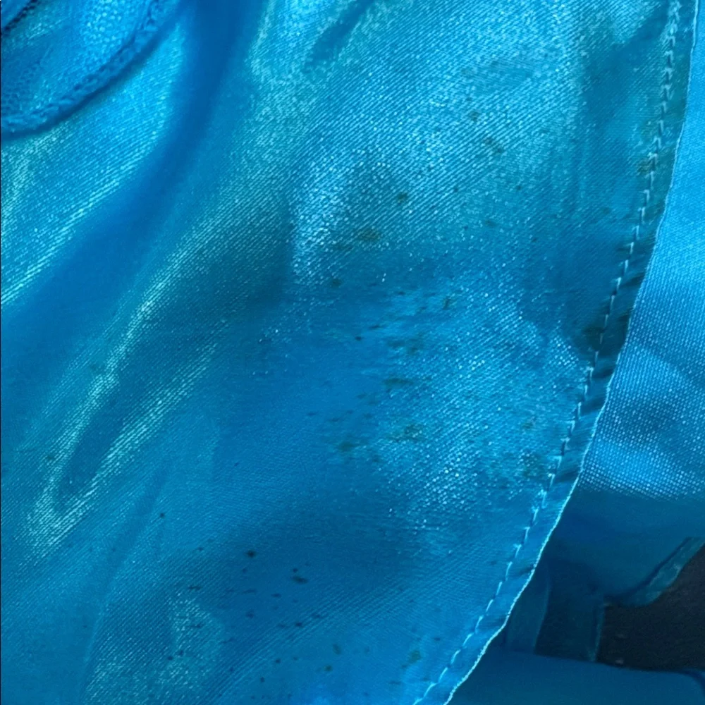 Blue Sequin Strapless Dress Y2K - Picture 9 of 12